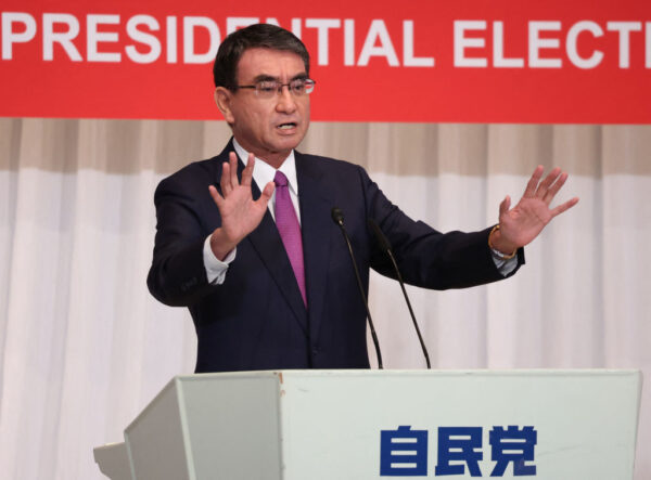 河野太郎ワクチン担当相、自民党総裁選で業績をアピール　防衛に言及せず