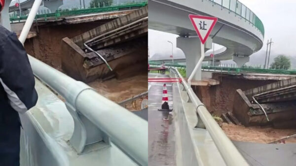 中国で相次ぐ高速道路「崩落」　